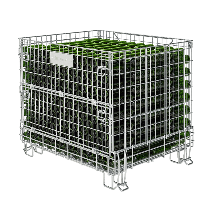 Wire cages for bottle storage